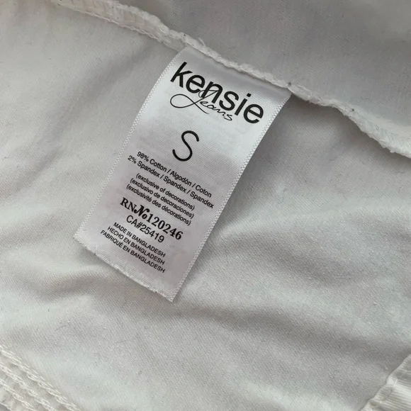 Kensie White Zip Up Utility Jacket Women’s Size Small - Picture 14 of 15